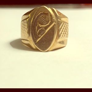 Heavy 18k over brass ring